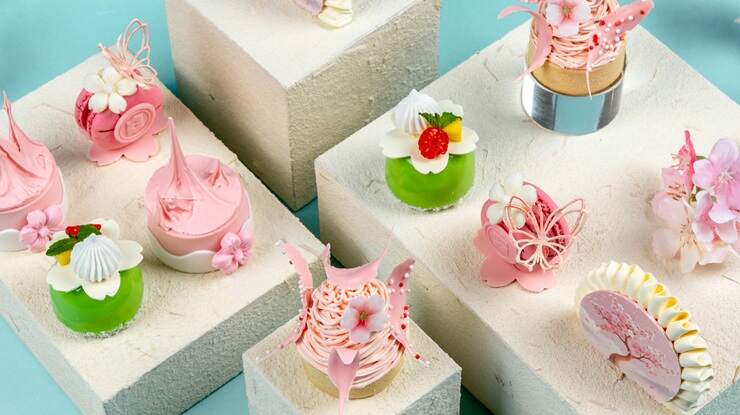 樱花主题双人下午茶：多款甜咸小点及饮品2杯