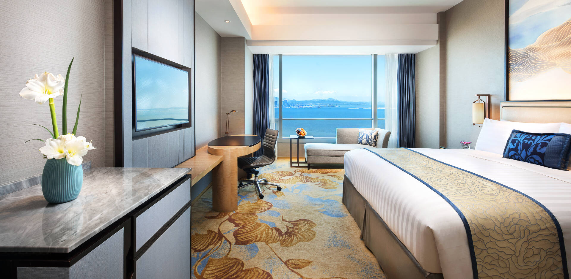 厦门住宿,客房与套房| 厦门香格里拉