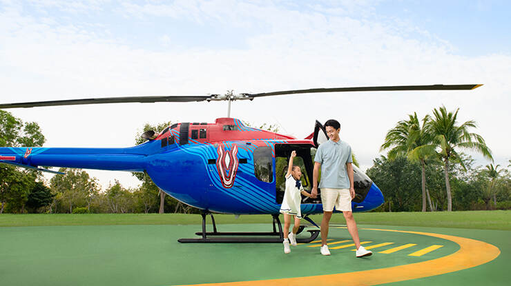 One-time family helicopter sightseeing experience (For two adults and one child under 5-year-old)