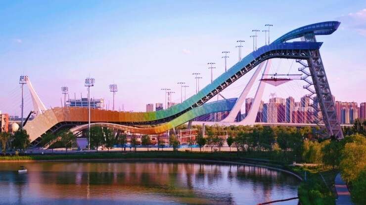 北京首鋼大ジャンプ台・ワンクー ハートビートタワー 720度空中展望台